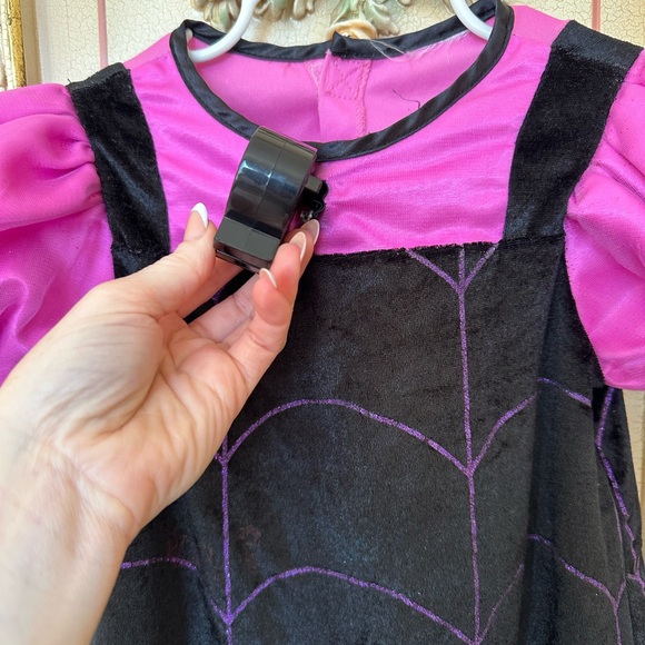 Disney Vampirina Pink and Black Spider Web Dress - Picture 4 of 6